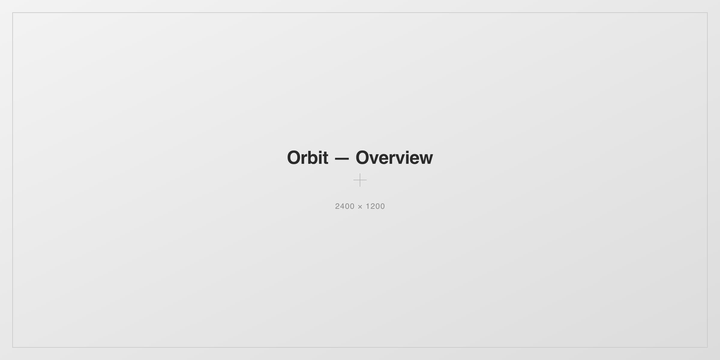 Orbit — the redesigned weekly overview