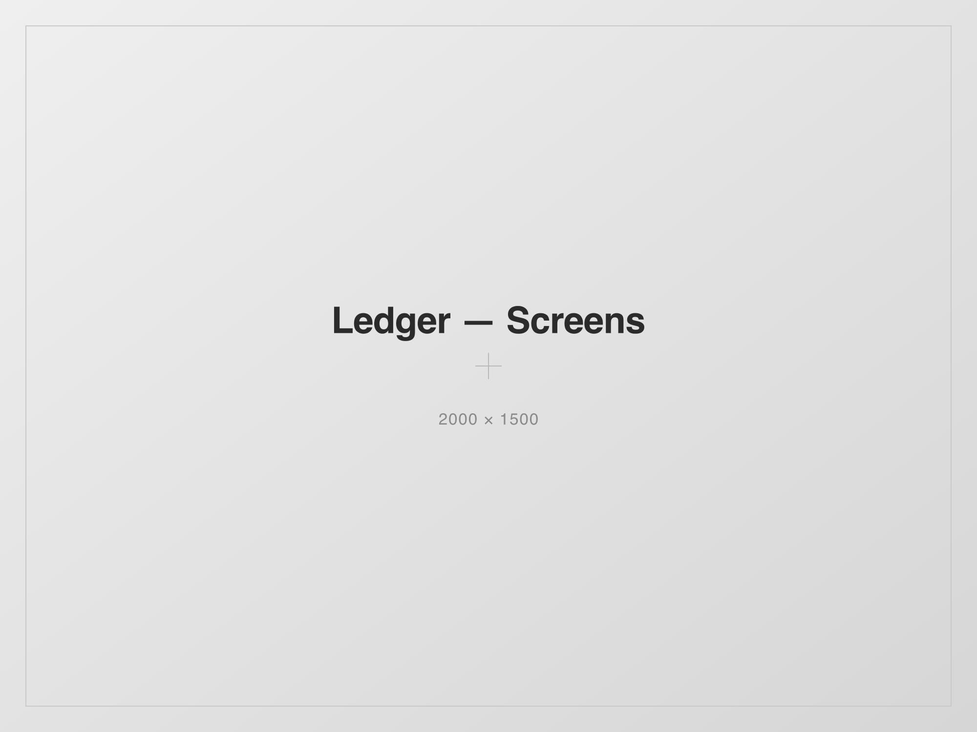 Ledger — monthly summary